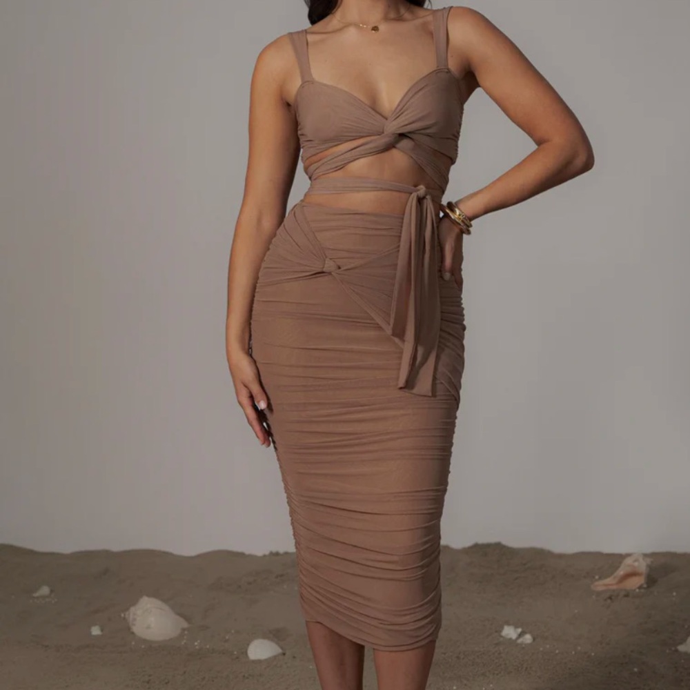 JLuxLabel Pecan Extend Your Stay skirt set